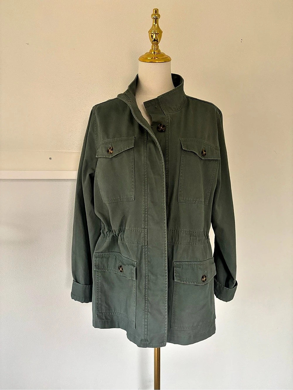 St John’s Bay  Four Pocket Military Jacket Green